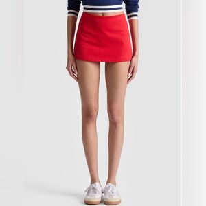 Alice + Olivia Bright Red Mini Skort